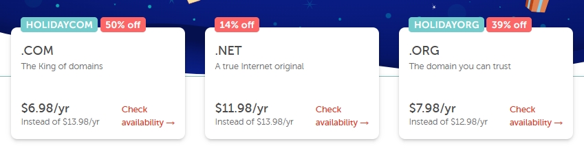 Namecheap12月域名大促 .com域名低至.98/年