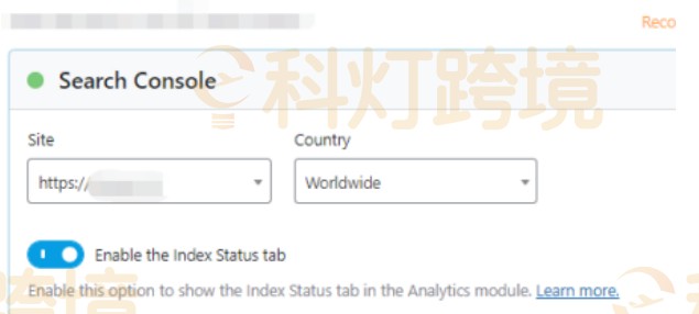 刷新Analytics设置页面
