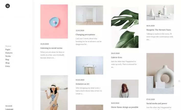 杂志/户外用品类网站模板案例
