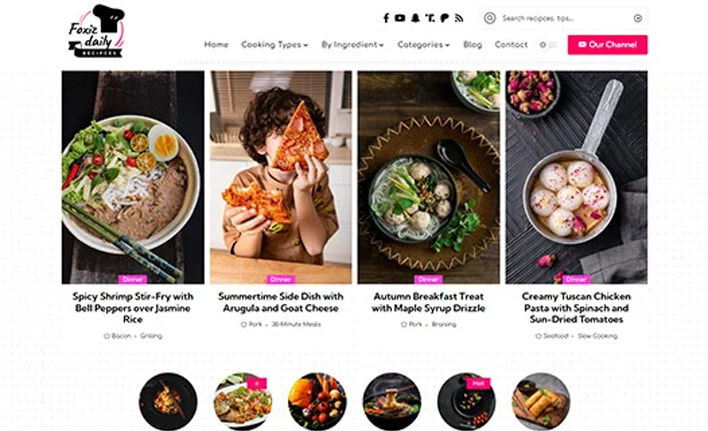 旅游/美食类网站模板案例