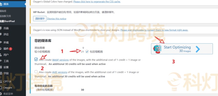 ShortPixel插件批量压缩图片