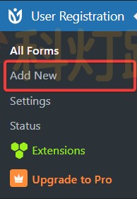 导航到 Registration里的Add New