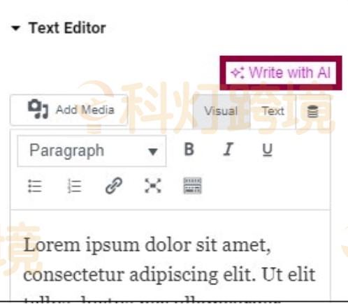 单击 Write with AI
