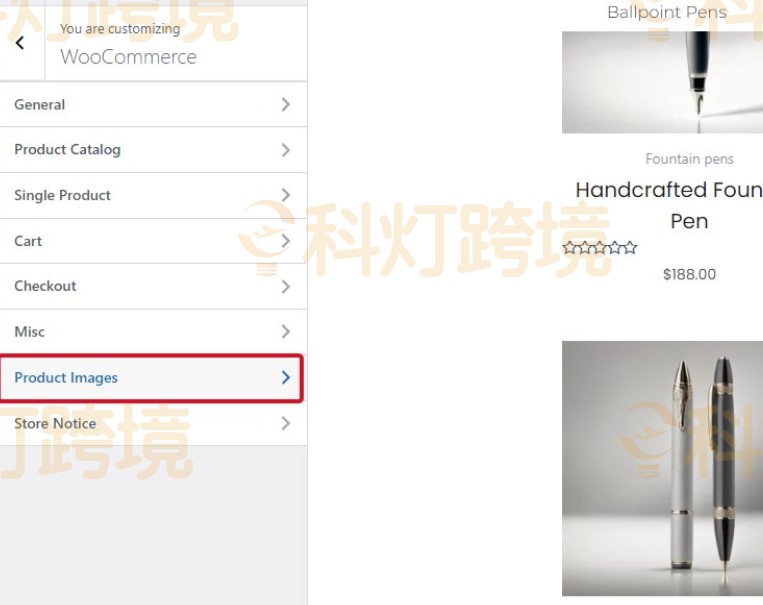 单击woocommerce产品图片